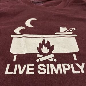 Patagonia Mens Maroon Relaxing Camp Graphic T Shirt Large Outdoors Casual